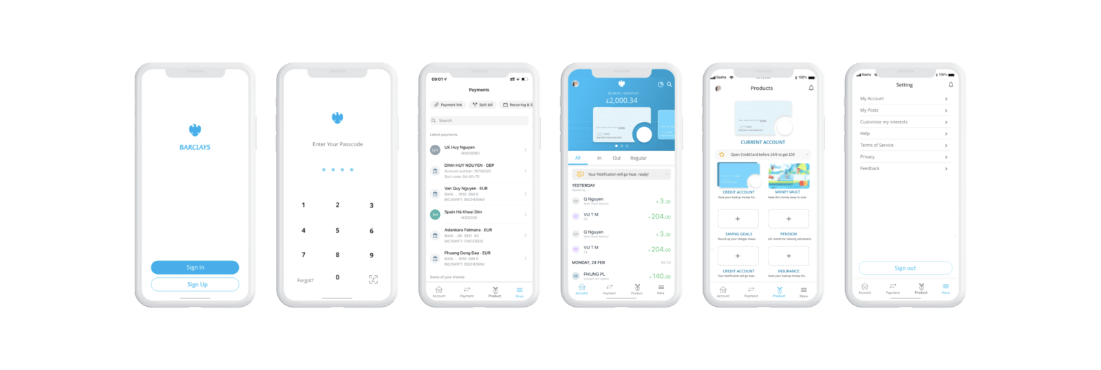 Redesign Barclay Banking App - UX Casestudy