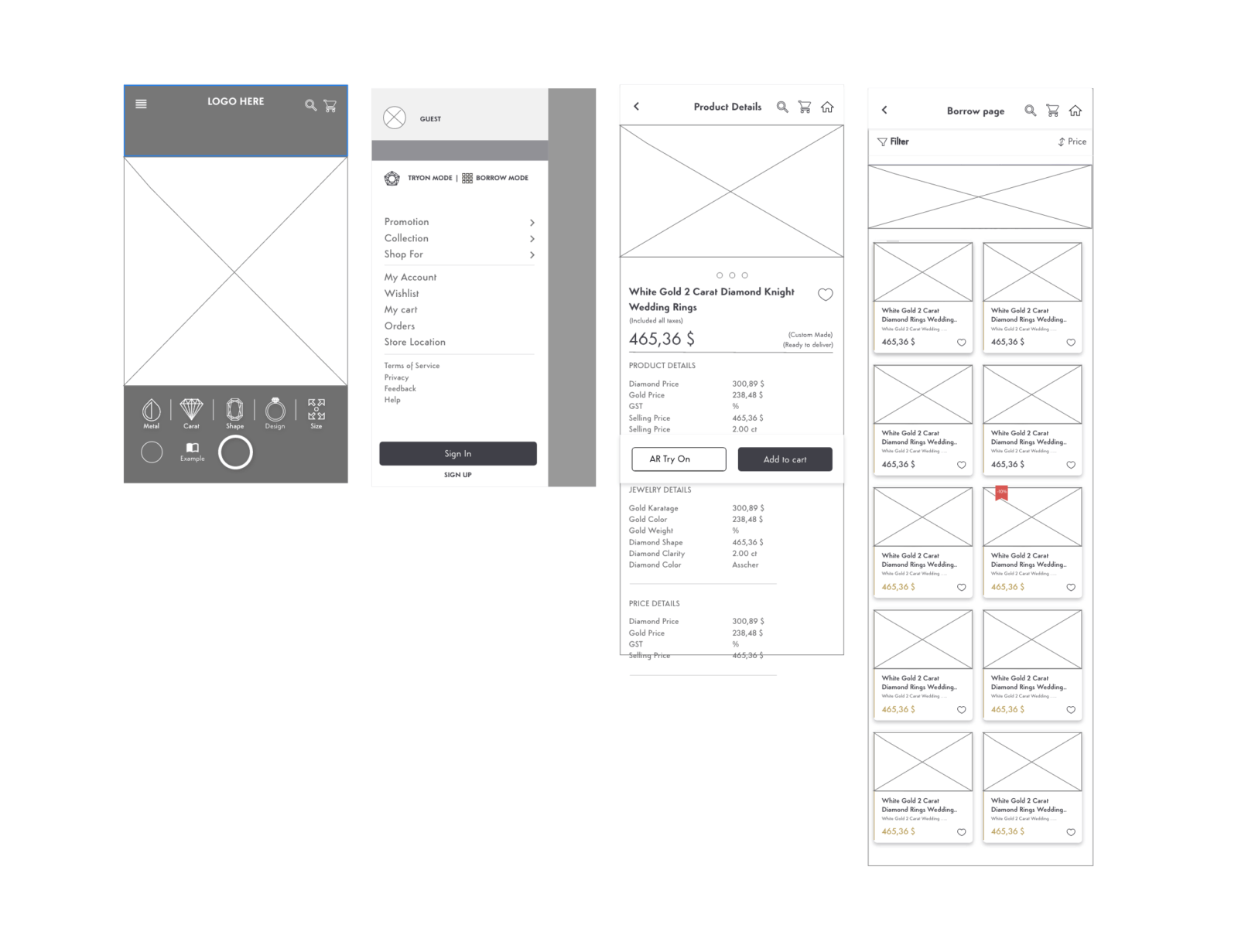 RINGON | AR Try-On App Design